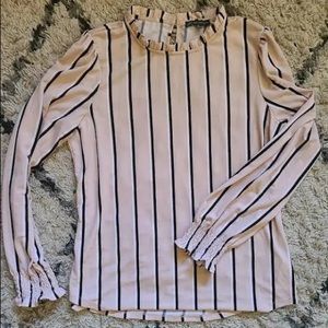 Adrianna Papell blush striped blouse
